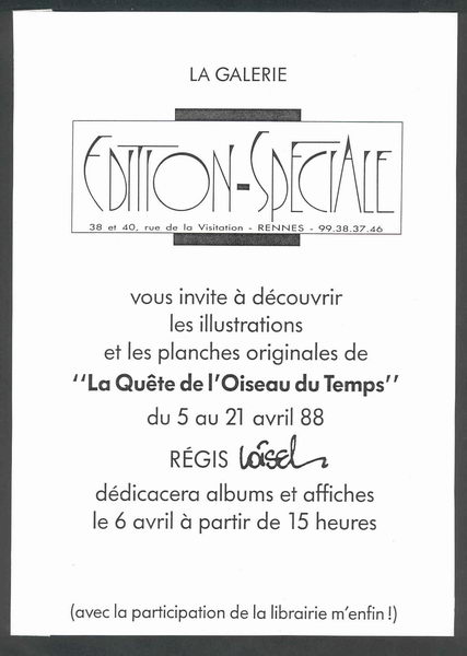 Loisel Expo Galerie Edition Spéciale