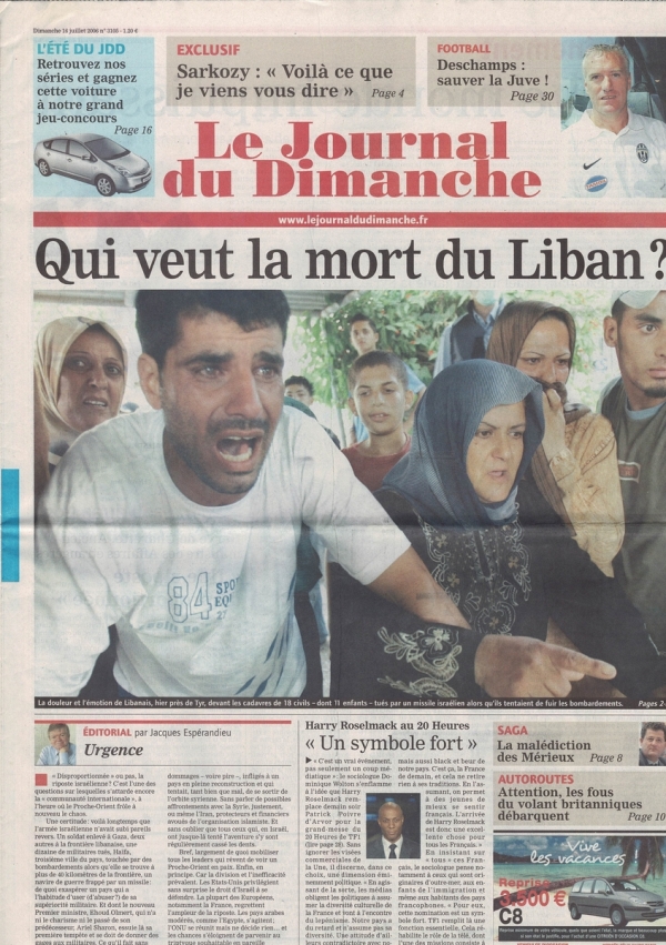 LE JOURNAL DU DIMANCHE 16/7/2006