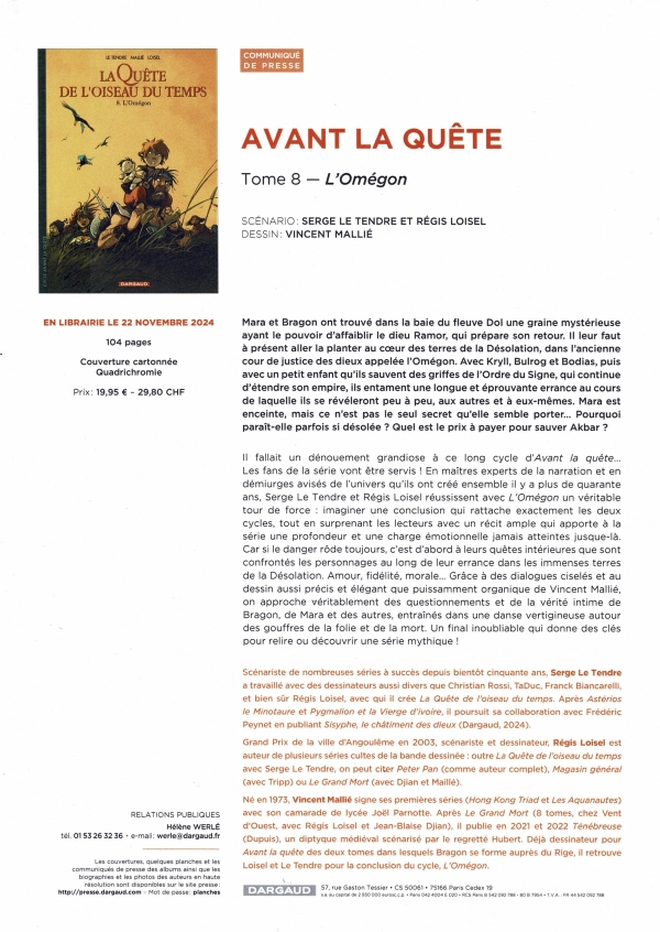 AVANT LA QUETE DE L&#039;OISEAU DU TEMPS 8 L&#039;OMEGON